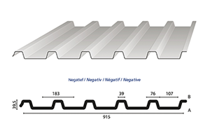 Gegalvaniseerde trapeziumplaat type 40/183 1064