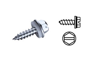 HankoFIX Staal verzinkte parkers Gehard met Hexagon kop + Neopreen ring