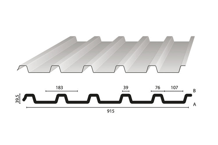 kanpページ HankoCLAD Trapeziumplaat 40/183 - HANKO Technische Isolatie en Metalen